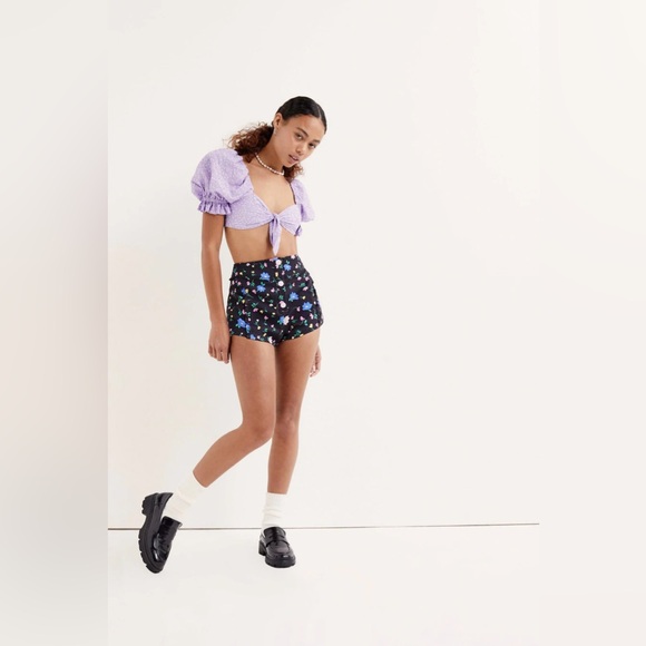 NWT For Love & Lemons - Purple Chelsea Crop Top SIZE SMALL - Picture 8 of 10